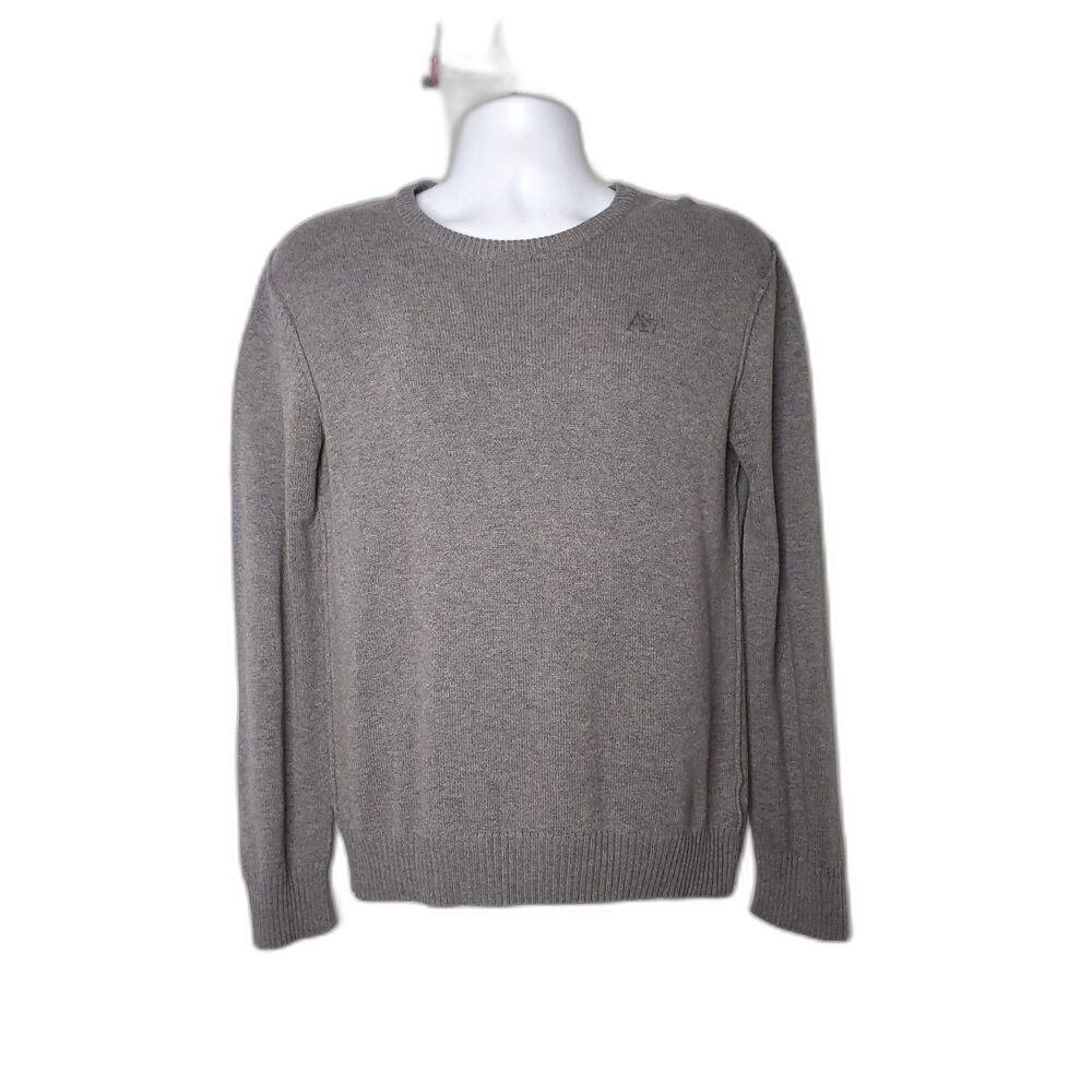 AEROPOSTALE Gray Cotton Long Sleeve Crewneck Sweater Mens Size Medium